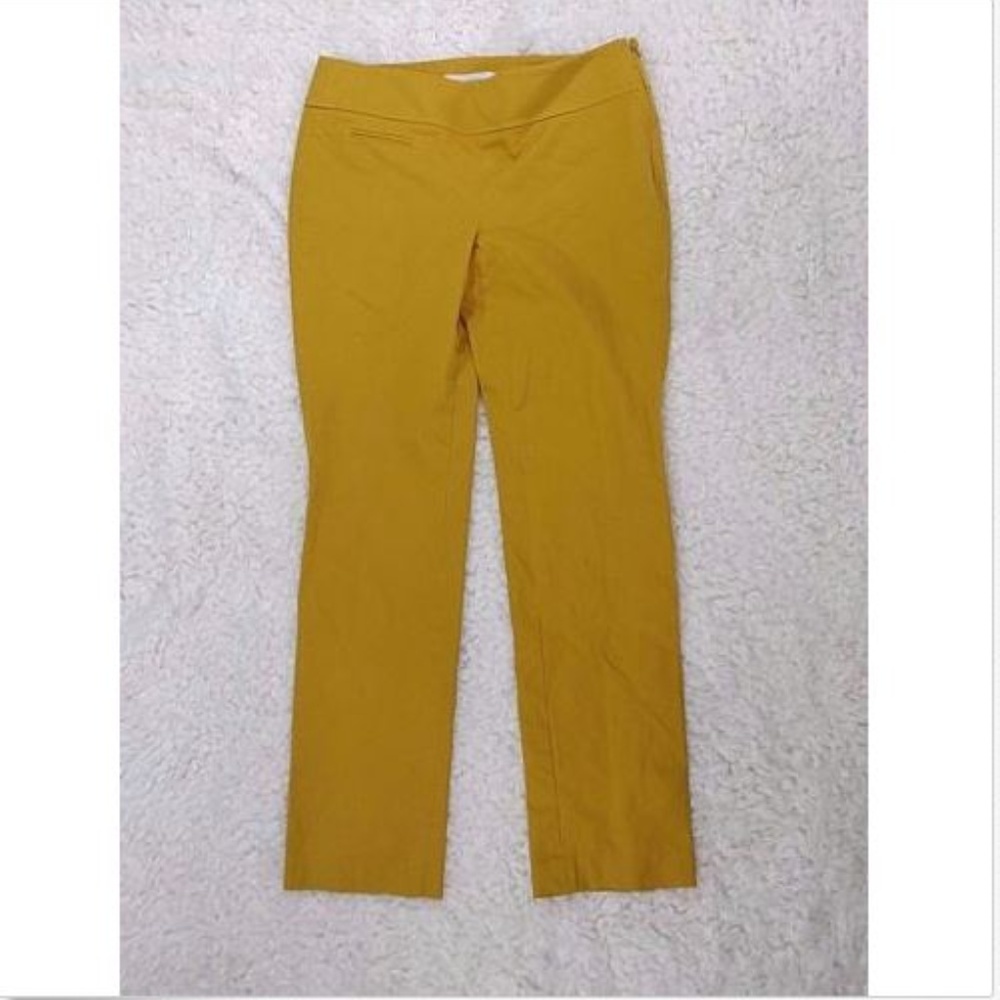 Loft Women's Pants Stretch Kate Yellow Size 4